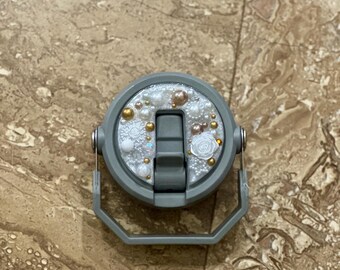 Stanley IceFlow 2.0 30oz Topper | Pearl & Gold Luxe Lid Charm | White Floral Resin Cup Accessory | Elegant Stanley IceFlow Topper | Neutral