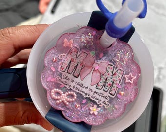 Floral MOM Blessings – 30oz Stanley Lid Topper