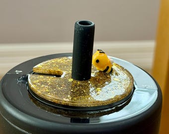 Bee Brümate Era Topper | Gold Glitter Bumble Bee Resin Lid Cover | Honey Bee Tumbler Accessory | Fits Brümate Era 30oz & 40oz