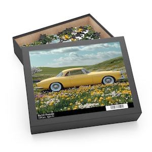Retro Car Jigsaw for Adults & Kids, Classic Car Puzzle for Vintage Lovers, Family Activity