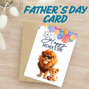 Afdrukbare Vaderdagkaart, digitale download, leuk cadeau voor vader, kaart voor vader, lastminute vaderdagcadeau