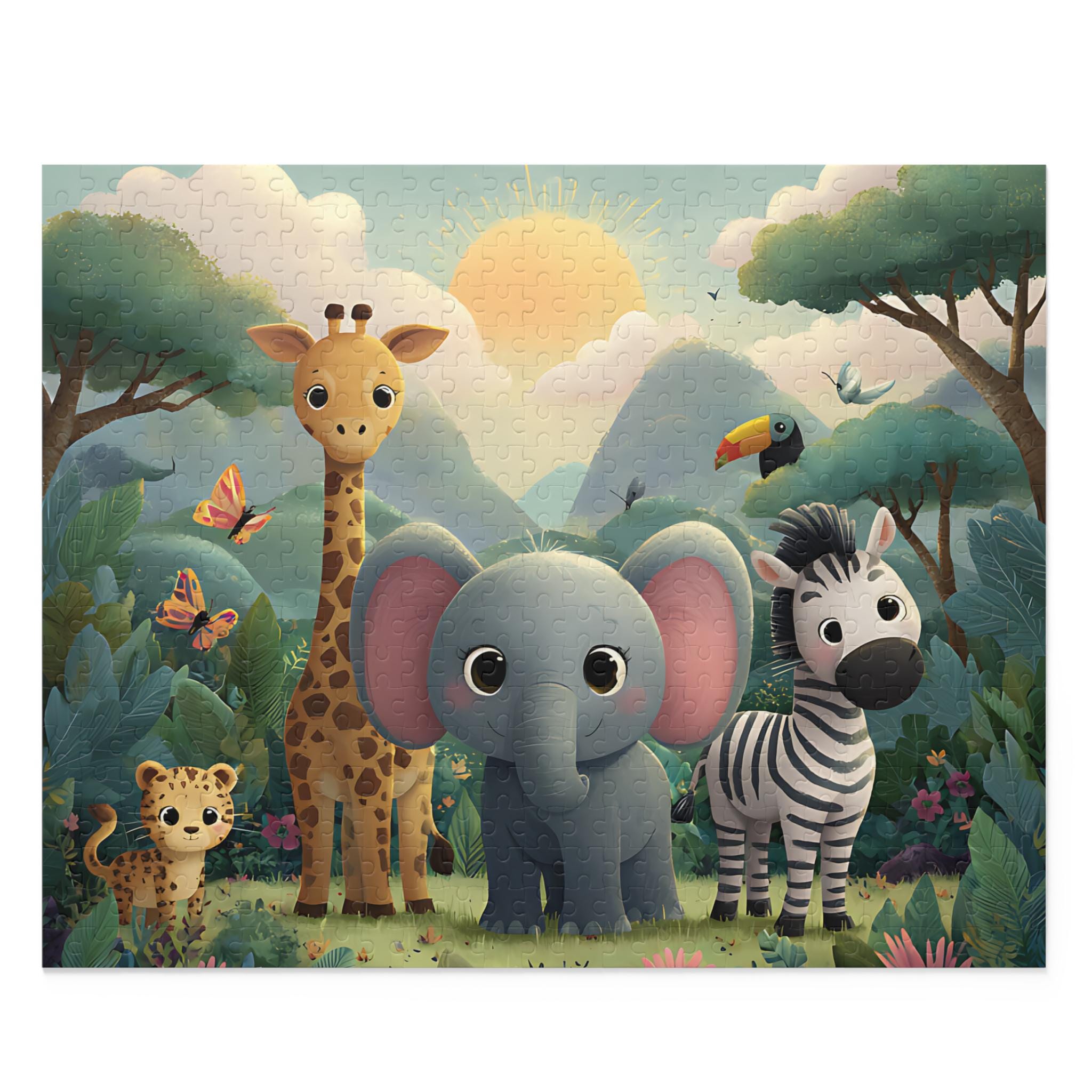Safari Jungle Animals Puzzle for Kids, Colorful Animal Puzzle for Kids ...