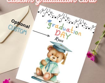 Printable Graduation Card Boys, Fun Grad Card for Him, Congrats Card Download for Boy, Personalized Graduation Card Boy