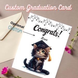 Printable Graduation Card, Custom Digital Download for Boy or Girl, Fun Congrats Card for Men or Women