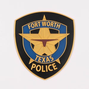 Fort Worth Police Department Wall Sign Patch Replica Plaque FWPD Gift Thin Blue Line Police Officer Home Decor 3D