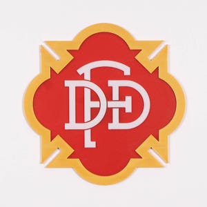 Dallas Fire Department Wall Sign Patch Replica Plaque DFD Gift Thin Red Line Firefighter Home Decor 3D