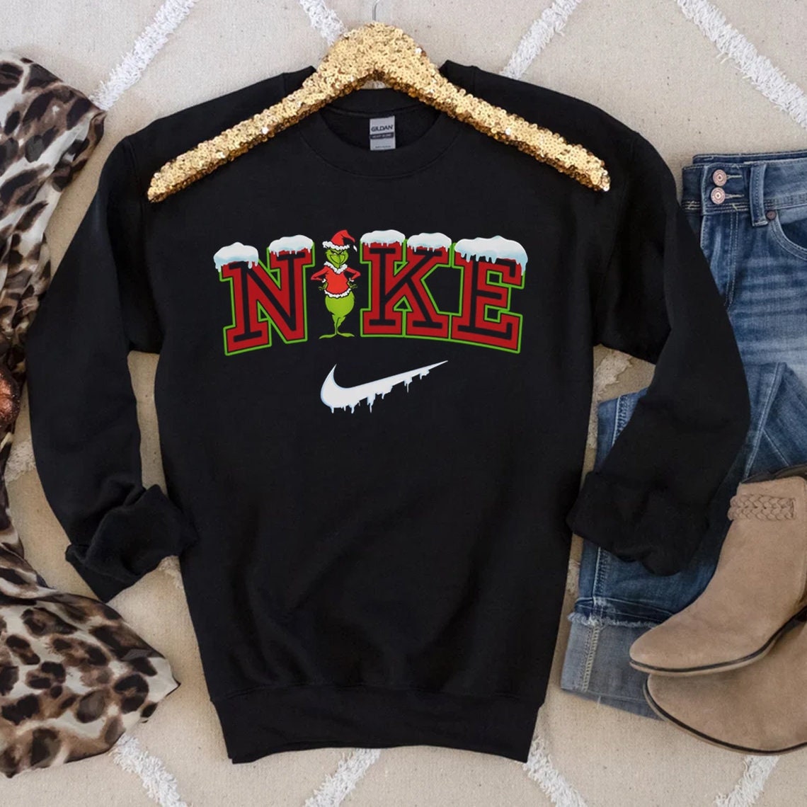 Christmas Nike Shirt - Etsy