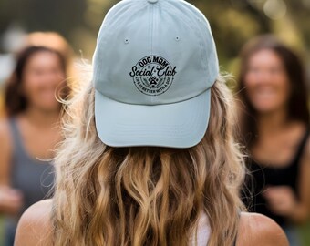 Dog Mom Social Club Embroidered Hat: Trendy Fur Mama Gift