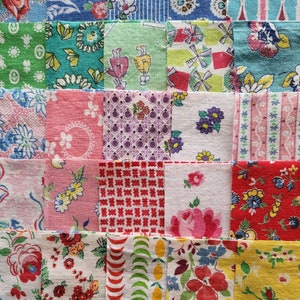 Vintage Feedsack Assorted Print & Color Small Size Scrap Pieces. FREE ...