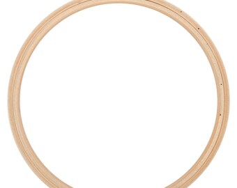 Frank A. Edmunds Wood Embroidery Hoop Round Edges 7" Quality embroidery hoop with brass closure and smooth, round edges.