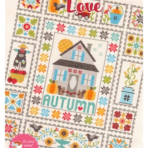 Autumn Love Cross Stitch Pattern by Lori Holt