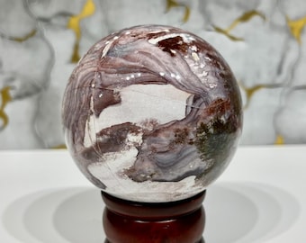 95 MM Unicorn Jasper Sphere: Crystal Decor, Energy Balancing