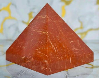 Large Red Jasper Pyramid – Chakra Balancing Crystal Decor