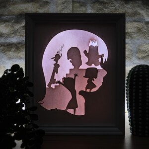 Inside Out light box, Pixar shadow box art, lampka nocna LED dla dzieci, dekoracja postaci Inside Out, wyjątkowy prezent dla fanów Disney Pixar