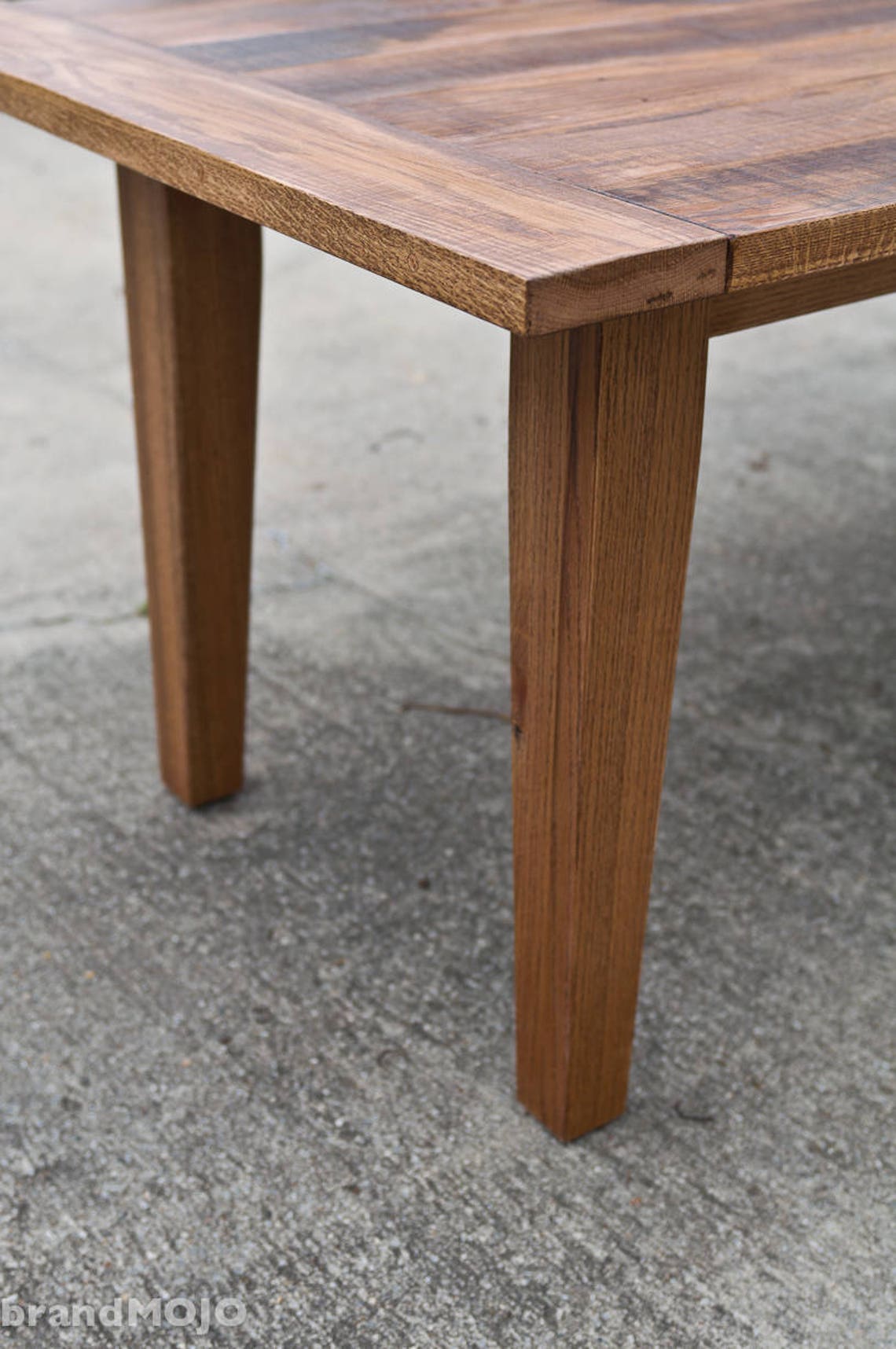 CUSTOM Tapered Leg Dining Table Reclaimed Wood Etsy
