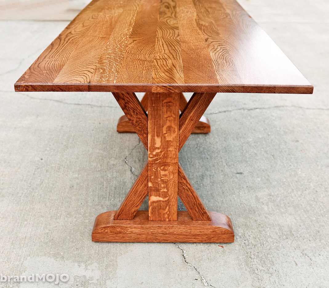 CUSTOM Trestle Dining Table Farm Table Farmhouse Dining Etsy