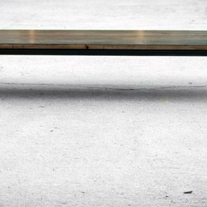 CUSTOM Salvaged Barnwood Coffee Table with Steel Base Reclaimed Wood Rustic Wood Mid Century Custom Built-brandmojo interiors image 3