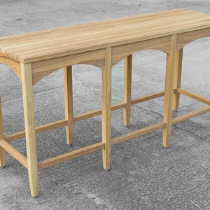 CUSTOM Hardwood Sofa Console Table Modern Entry Table-Neoclassical Table-High Top Table-Kitchen Island-Custom Built-brandMOJO Interiors image 2