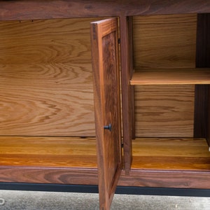 Black Walnut Buffet Huntboard Sideboard Solid Wood with Steel Base brandMOJO Interiors image 7