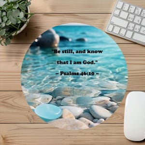 Christian Mouse Pad Psalms 46:10 Mouse Pad Religious Gift Idea Motivational Mouse Pad Bible Verse Mouse Pad Inspirational Mouse Pad Faith