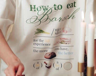 T-shirt with ukranian symbols | Borsch t-shirt | How to eat borsch t-shirt | Ukraine shop | Ukrainian Gift | Ukrainian Patriotic clothes