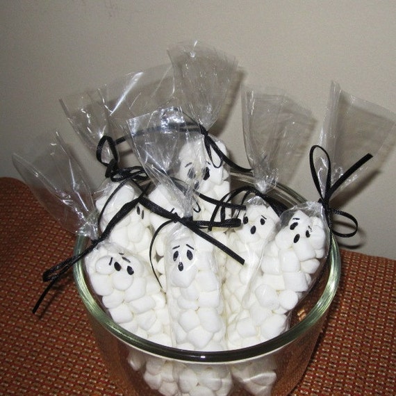 Items similar to 10 Ghosts. Ghost Favor. Marshmallow Ghost Halloween
