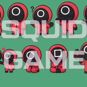 JUEGO DE PEGATINAS DE SQUIDGAME