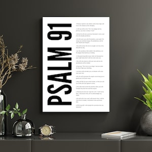 Psalm 91 Wall Art Printable | He Who Dwells | Christian Digital Scripture Print | Bible Verse Poster | Instant Download
