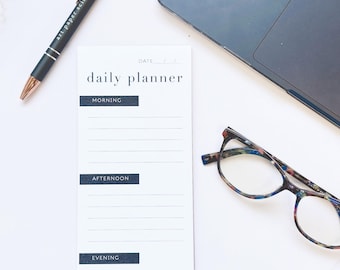 Modern Daily Planner Notepad- Morning, Afternoon & Evening Sections