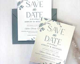 Elegant Toile Save The Dates| With A2 Envelopes