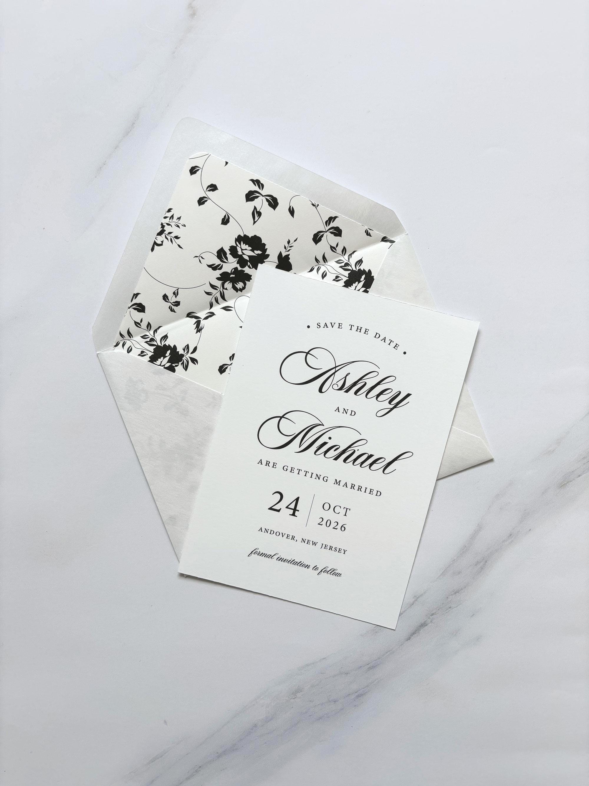Initial Date Cursive Save the Dates With Traditional Script and Print Fonts - Etsy