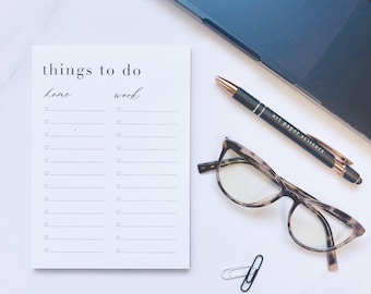 Things To Do Notepad, Simple Daily Planner for Home & Office Organization