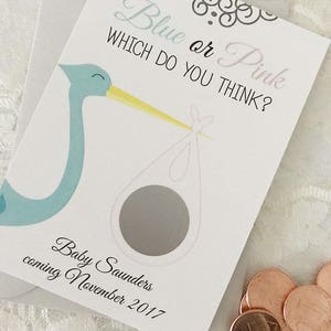 Scratch Off Gender Reveal Cards