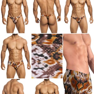 Brauner Batik Druck in 5 Styles - String/Bikini/Slip/Squarecut - 225