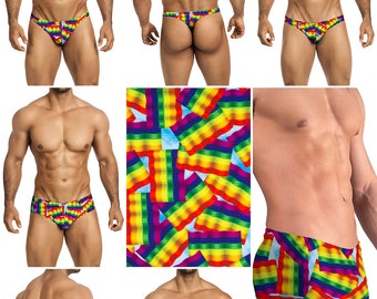 Rainbow Swimsuits for Men by Vuthy Sim in Thong, Bikini, Brief, Squarecut - 222