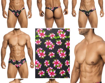 Pink Hibiscus Swimsuits in 7 Styles for Men by Vuthy Sim  - 310