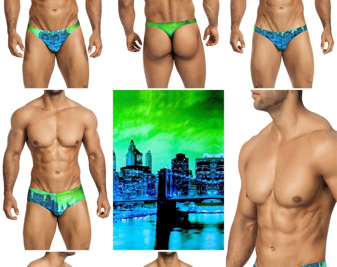 Green Skyline Swimsuits in 7 Styles for Men by Vuthy Sim  - 308