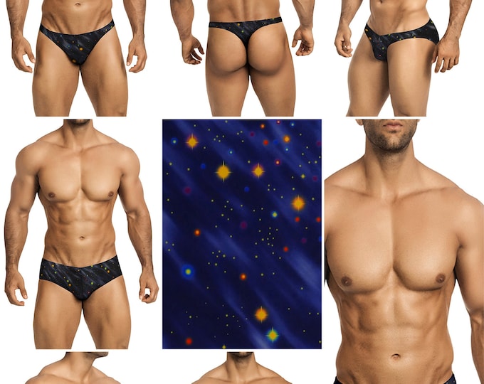 Deep Space Swimsuits for Men by Vuthy Sim in Thong, Bikini, Brief, Squarecut, Boxer, or Board Shorts - 281