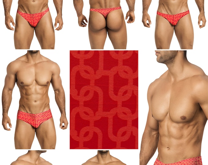 Red Links Swimsuits for Men in 7 Styles by Vuthy Sim - 326