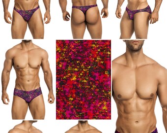 Purple Haze Swimsuits for Men by Vuthy Sim in Thong, Bikini, Brief, Squarecut, Boxer, or Board Shorts - 304