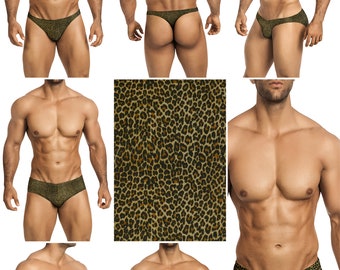 Leopard Mesh Erotic Underwear for Men by Vuthy Sim in Thong, Bikini, Brief, Squarecut - 288