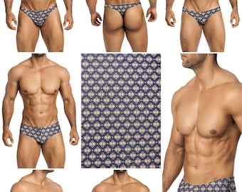 Pink Geometric Swimsuits for Men in 7 Styles by Vuthy Sim - 330