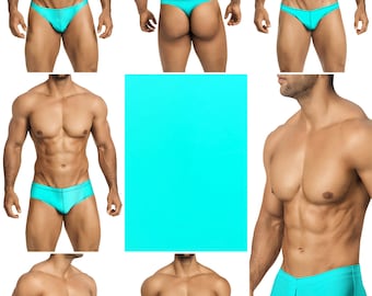 Aquamarine Swimsuits for Men by Vuthy Sim in Thong, Bikini, Brief, Squarecut, Boxer or Board Shorts - 31