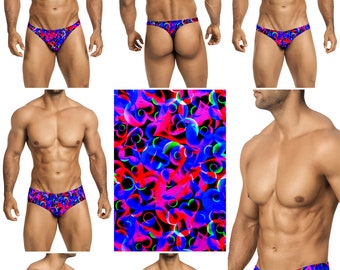 Blue Bubble Hearts Swimsuits for Men in 7 Styles by Vuthy Sim - 364