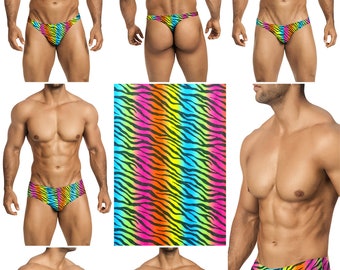 Rainbow Zebra Swimsuits for Men in 7 Styles by Vuthy Sim - 358