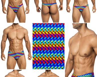 Blue Weave Swimsuits for Men in 7 Styles by Vuthy Sim - 357