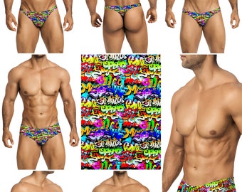 Maillots de bain graffiti pour hommes en 7 styles par Vuthy Sim - 338