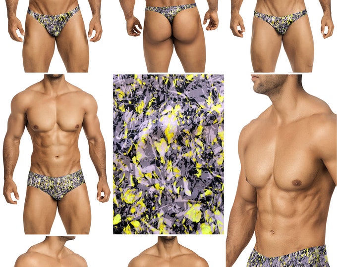 Vibrant Gray, Lime & Black Camouflage in 7 Styles - 250