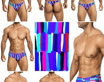 Blue Bars Vuthy Sim Mens Swimsuits in 4 Styles - 270