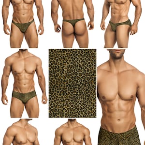 Leopard Mesh Erotic Underwear for Men by Vuthy Sim in Thong, Bikini, Brief, Squarecut 288 image 1